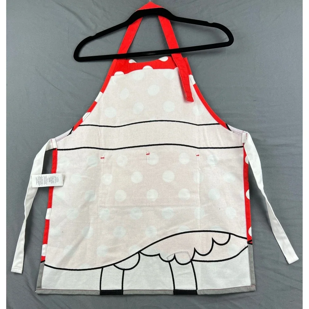 Williams Sonoma Mickey Minnie Mouse Kids Apron Red Polka Dot NWT Cooking Baking
